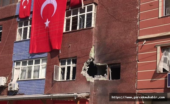 Akçakale’de boşaltılan bir binaya havan mermisi düştü