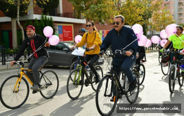 Başkan Çetin, şiddete karşı pedal çevirdi