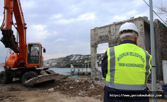 Bodrum'da dava konusu olan yapı kaldırıldı