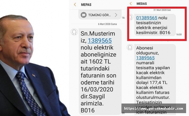 Cumhurbaşkanı Erdoğan, “Kimsenin elektriği kesilmeyecek” demişti ama…