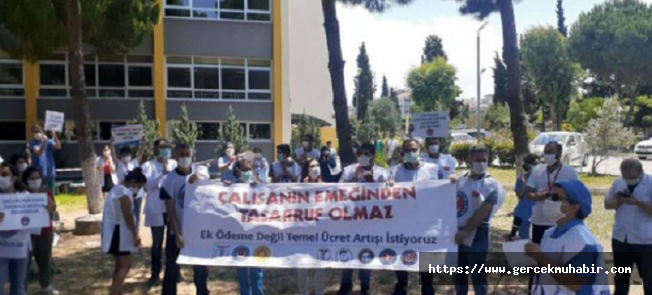 DEÜ Hastanesi Sağlık Çalışanları Hakları İçin Seslerini Yükseltti