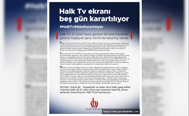 Halk TV Ekranı 5 Gün Kararıyor