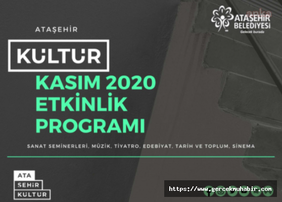 Ataşehir'de Kültür Sanat Kasım'da Da Tüm Hızıyla Devam Edecek