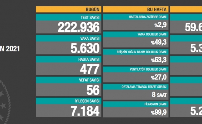 Koronavirüs nedeniyle 56 kişi daha yaşamını yitirdi