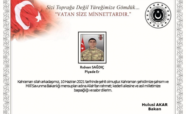 Nusaybin'de 1 Asker Şehit Oldu