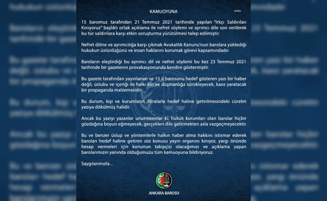 48 baro başkanından ortak açıklama!