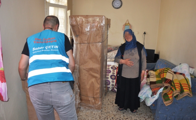 Çukurova'da ihtiyaç sahibi aileye yardım eli