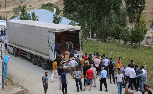 CHP'nin yardım tırı sel bölgesine ulaştı