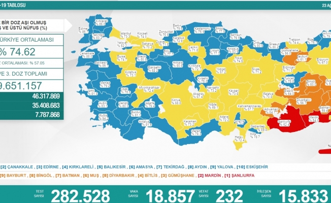 Koronavirüs nedeniyle 232 kişi daha yaşamını yitirdi