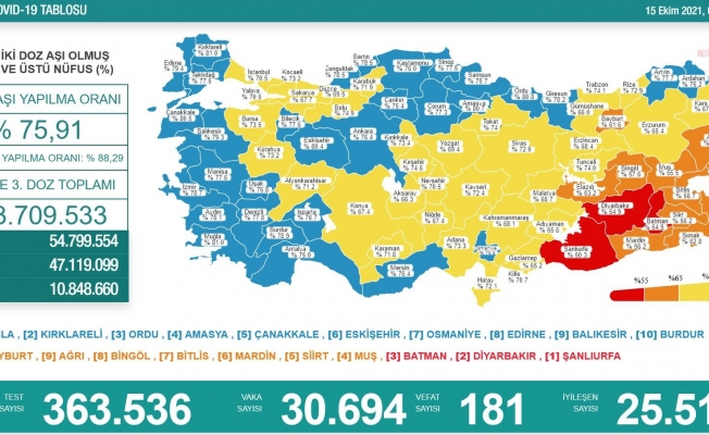 Koronavirüs nedeniyle 181 kişi daha yaşamını yitirdi