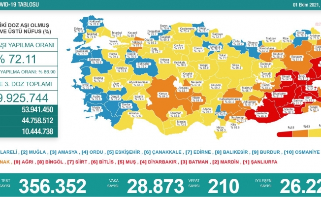 Koronavirüs nedeniyle 210 kişi daha yaşamını yitirdi