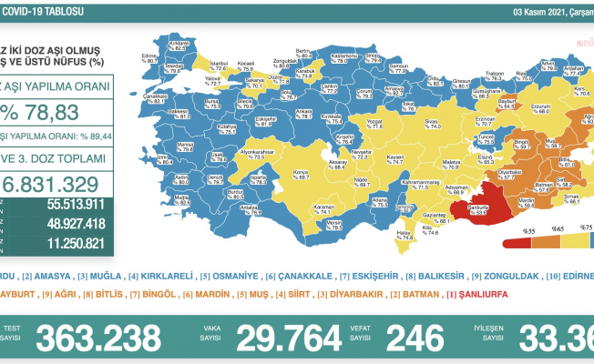 Koronavirüs nedeniyle 246 kişi daha yaşamını yitirdi