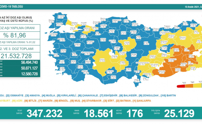 Koronavirüs nedeniyle 176  kişi daha yaşamını yitirdi