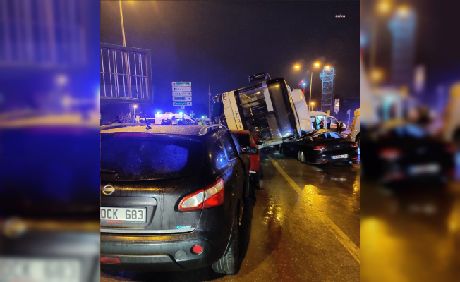 Ankara'da EGO otobüsü devrildi, 14 kişi yaralandı