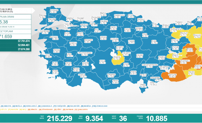 Koronavirüs nedeniyle 36  kişi daha yaşamını yitirdi