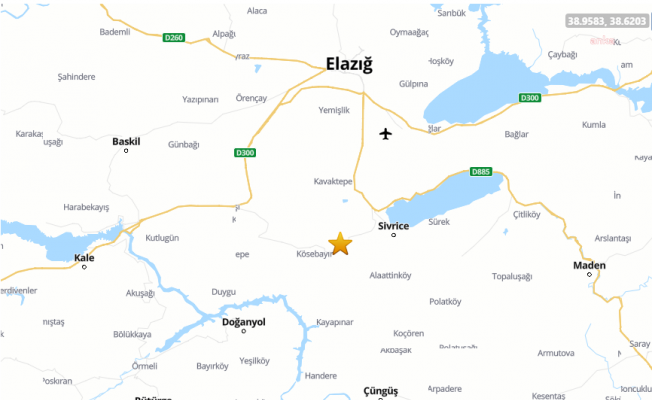 Elazığ’ın Sivrice ilçesinde 4.1 büyüklüğünde deprem oldu