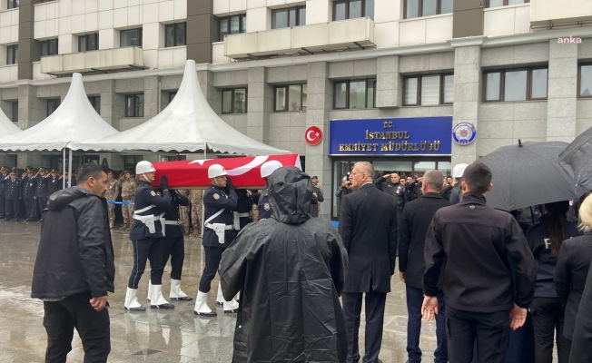 Şehit polis Lütfü Baykar için İstanbul Emniyet Müdürlüğü'nde tören yapıldı