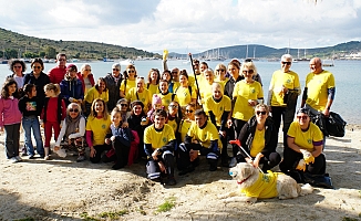 Bodrum'da, gönüllüler çevre temizliği yaptı